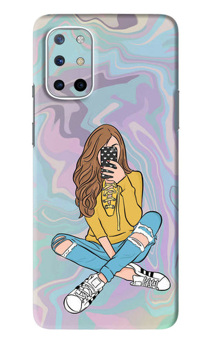 Selfie Girl OnePlus 8T Back Skin Wrap