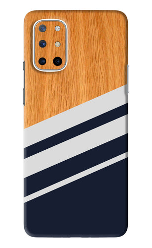 Black And White Wooden OnePlus 8T Back Skin Wrap