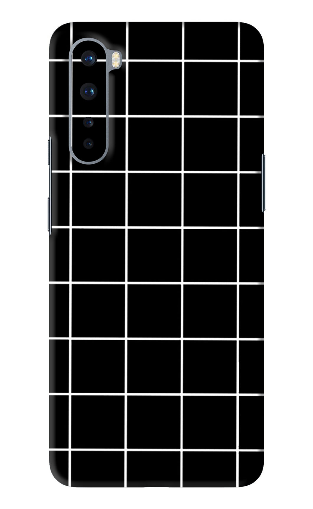 White Grid OnePlus Nord Back Skin Wrap