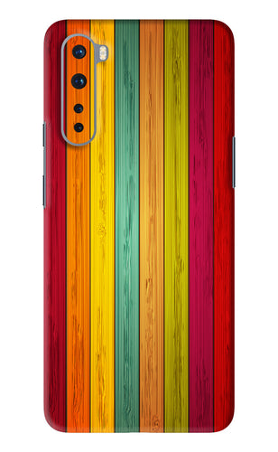 Multicolor Wooden OnePlus Nord Back Skin Wrap