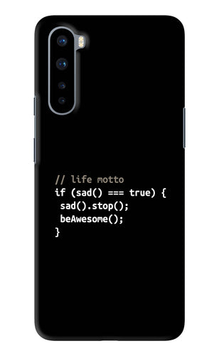 Life Motto Code OnePlus Nord Back Skin Wrap