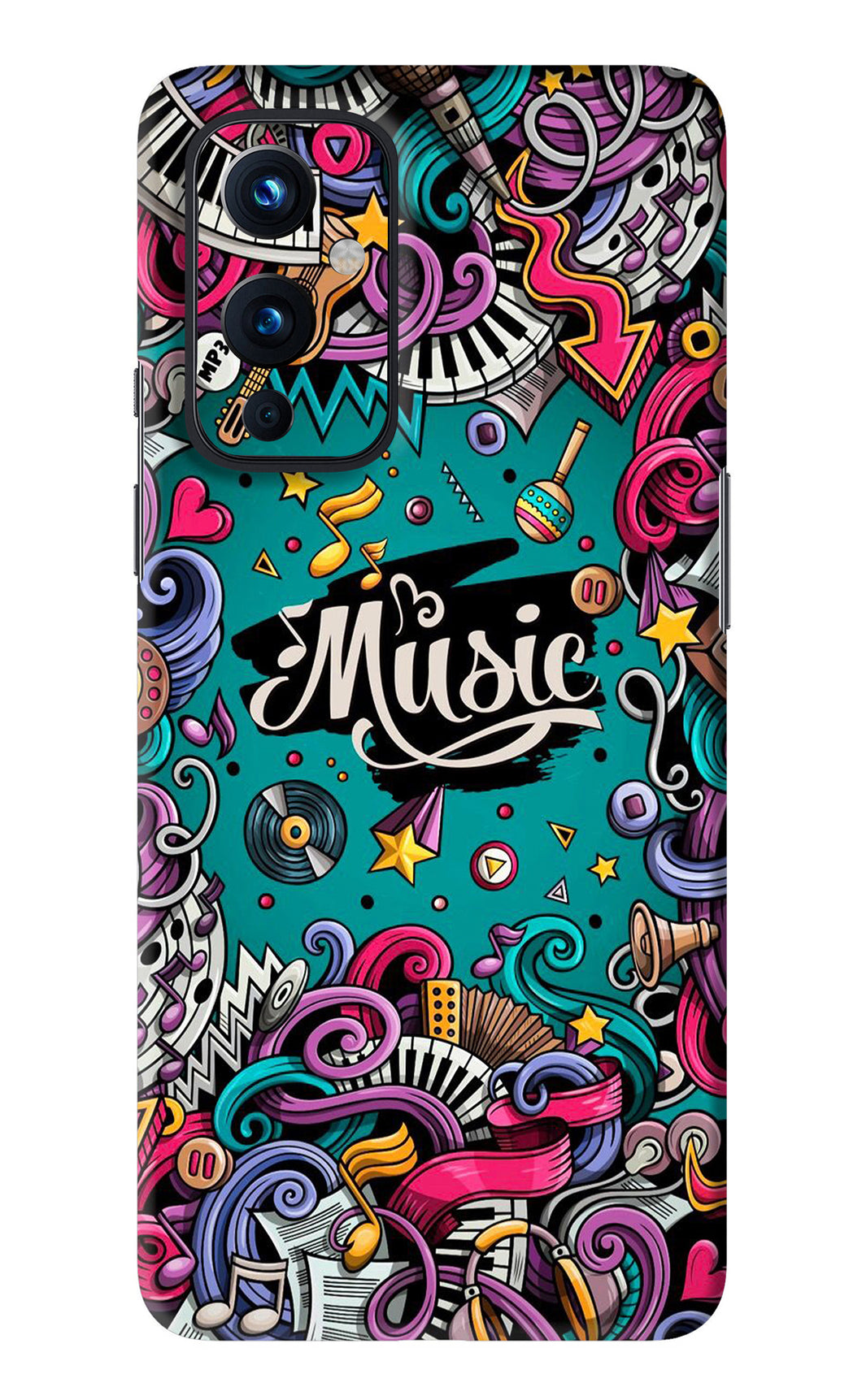 Music Graffiti OnePlus 9 Back Skin Wrap
