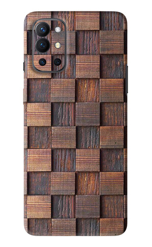 Wooden Cube Design OnePlus 9R Back Skin Wrap
