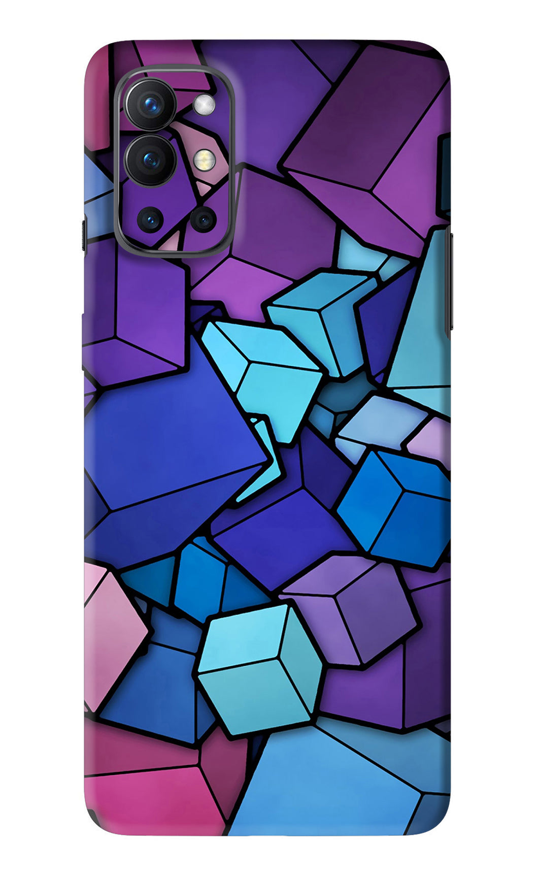 Cubic Abstract OnePlus 9R Back Skin Wrap