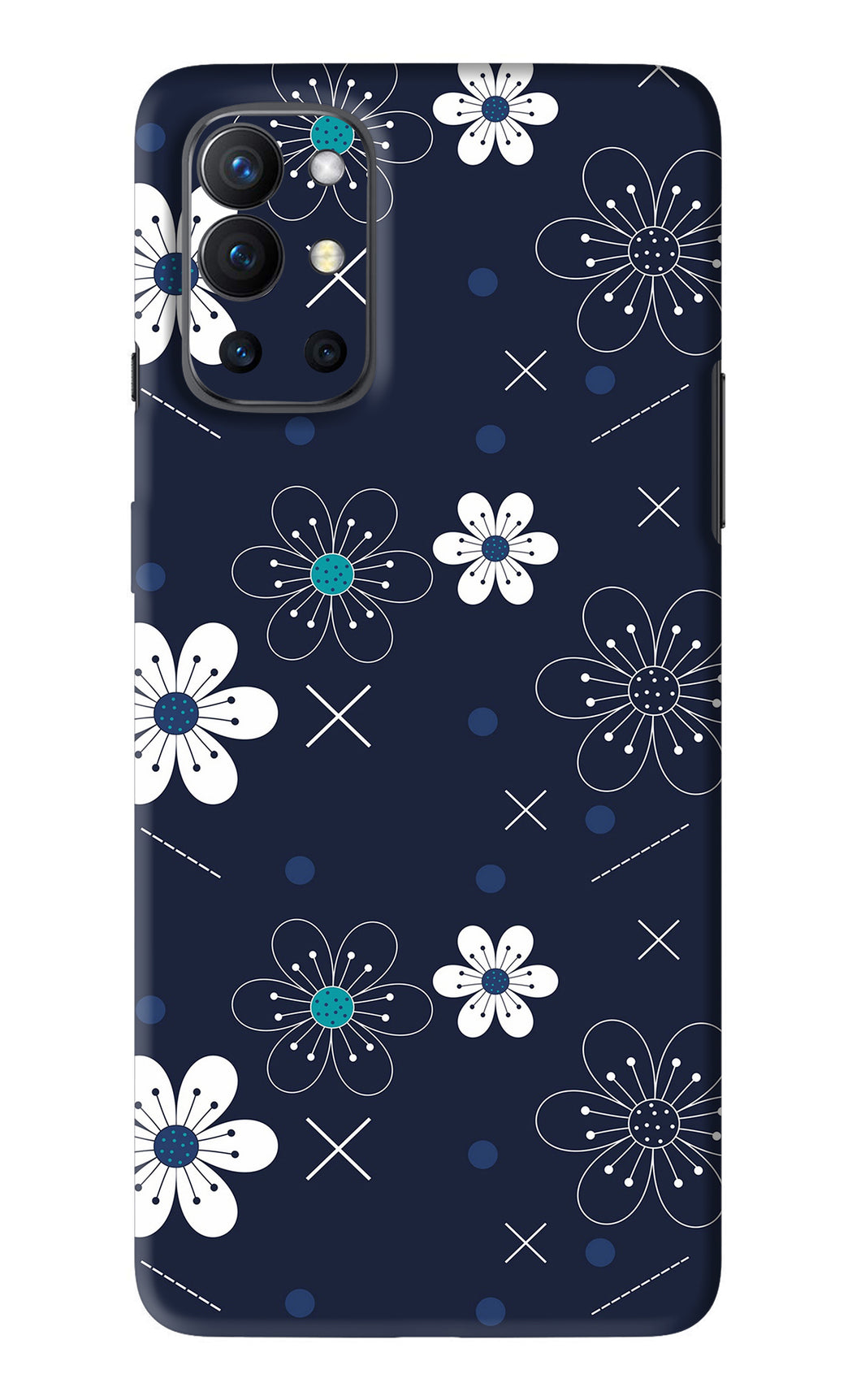 Flowers 4 OnePlus 9R Back Skin Wrap