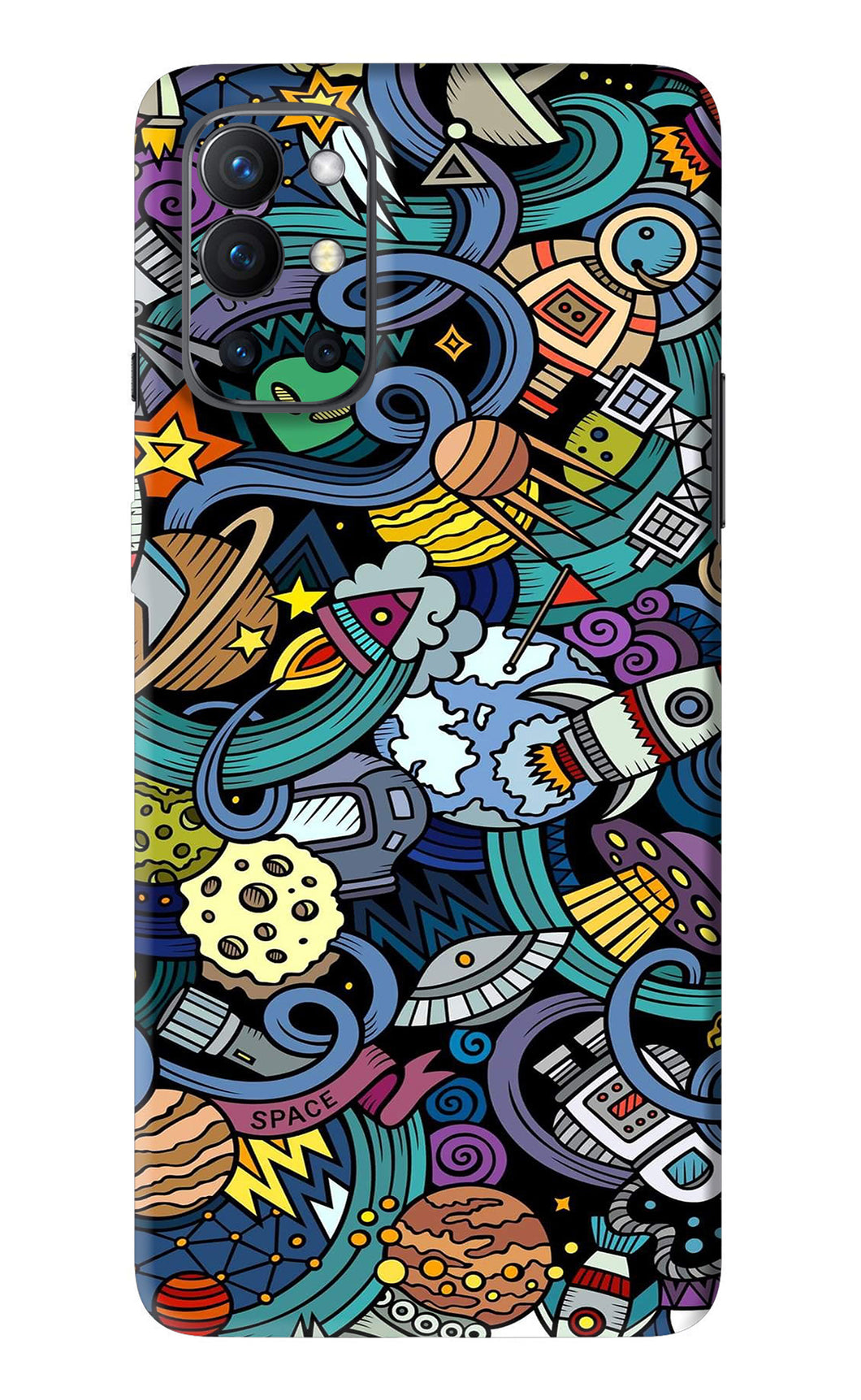 Space Abstract OnePlus 9R Back Skin Wrap
