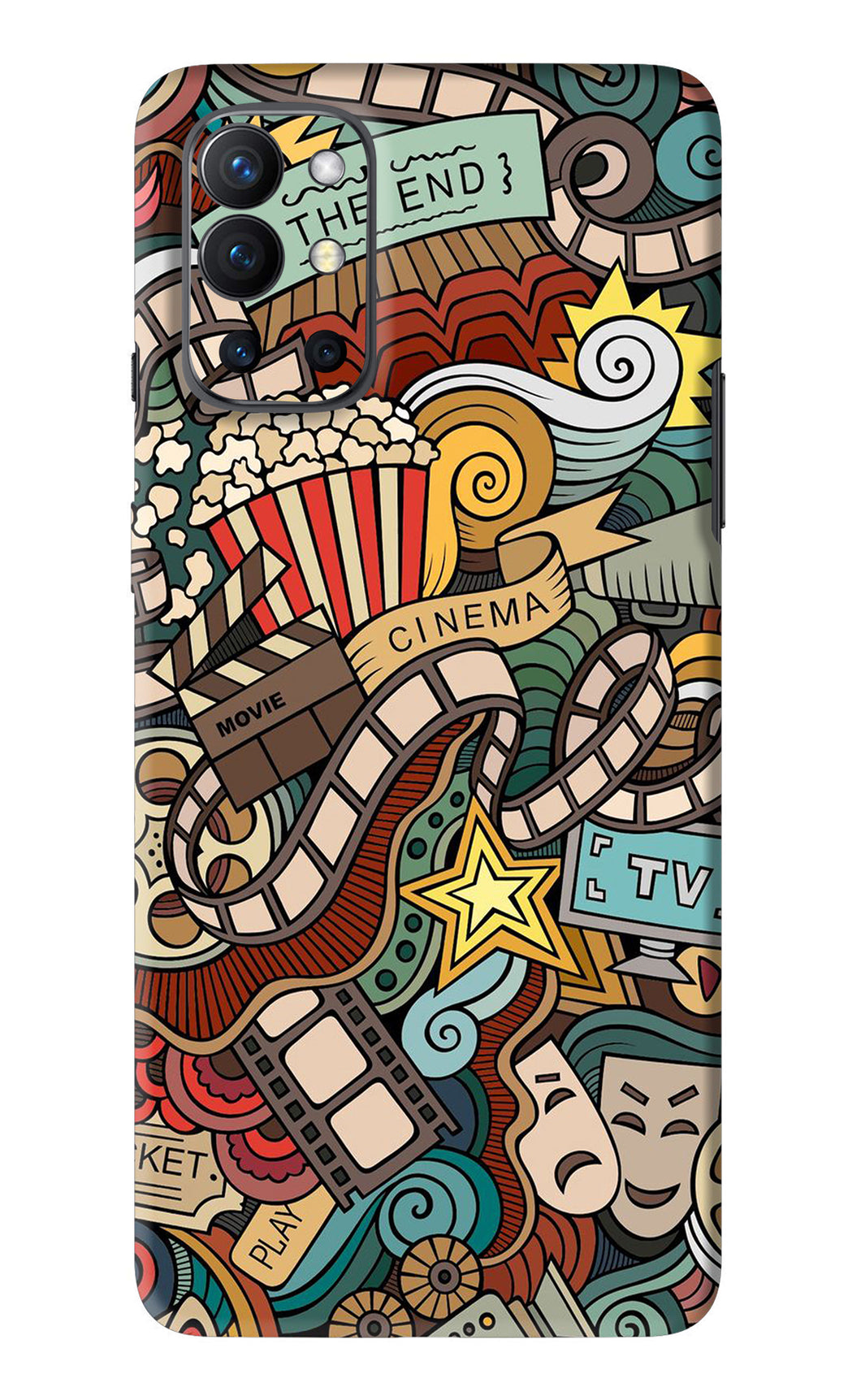 Cinema Abstract OnePlus 9R Back Skin Wrap