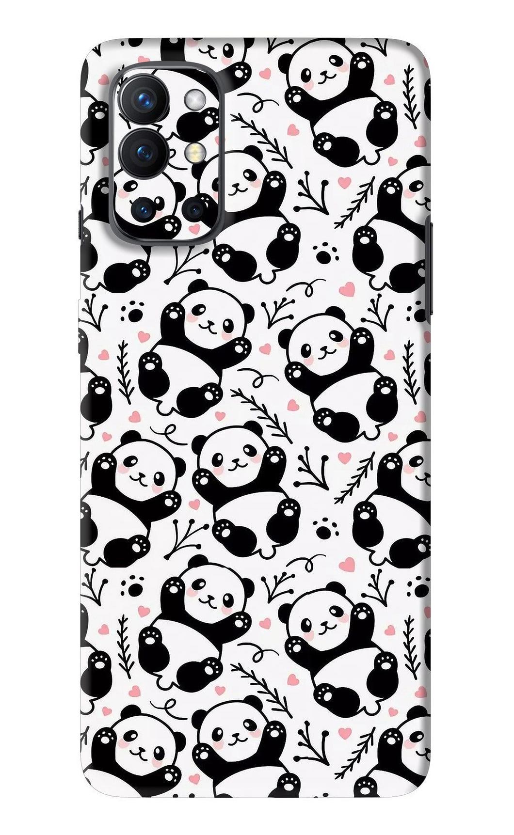 Cute Panda OnePlus 9R Back Skin Wrap