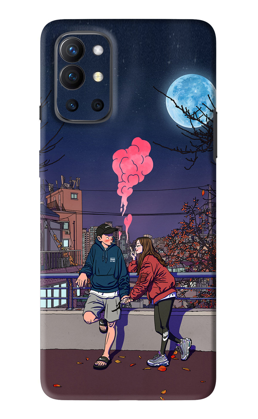 Chilling Couple OnePlus 9R Back Skin Wrap
