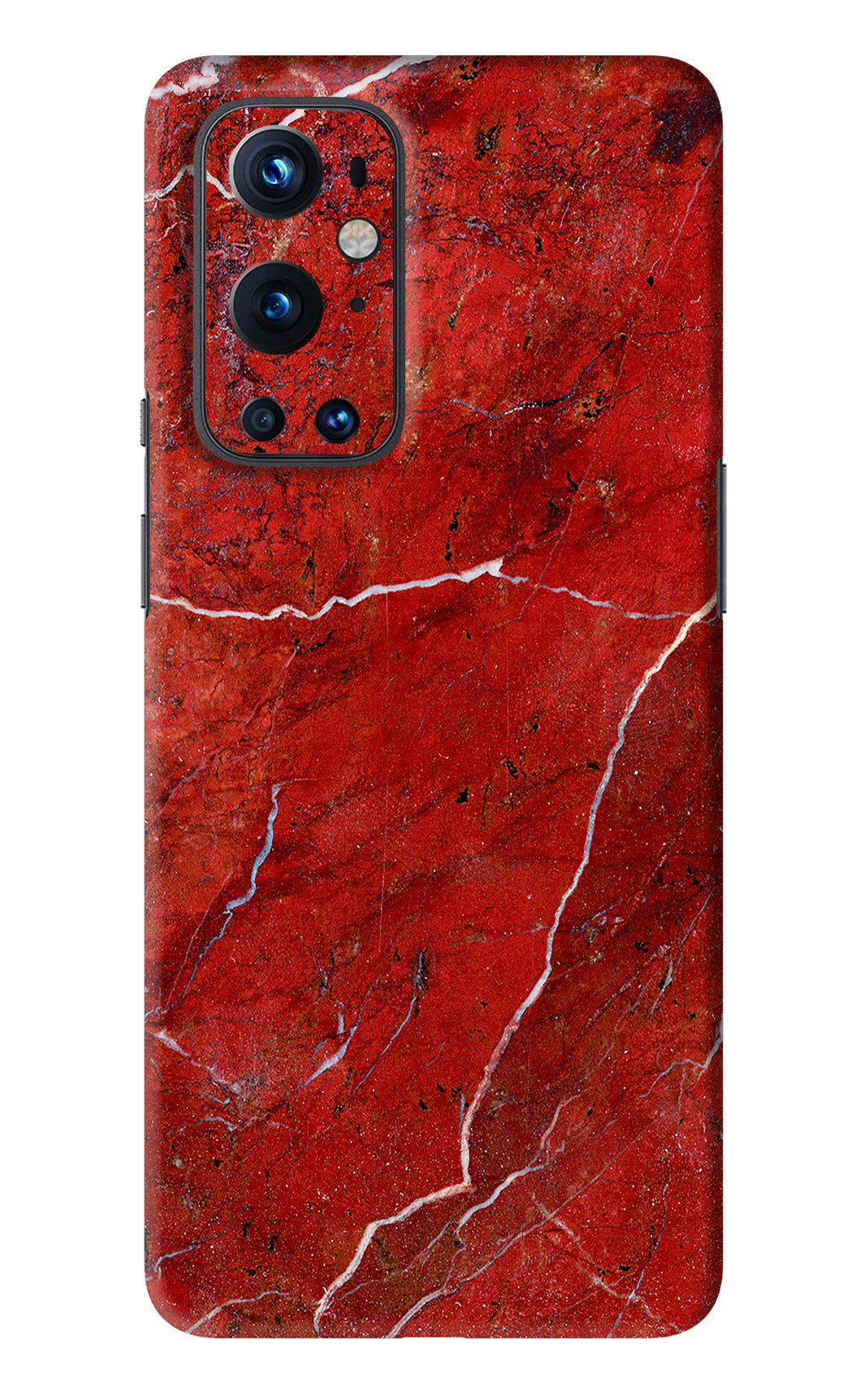 Red Marble Design OnePlus 9 Pro Back Skin Wrap