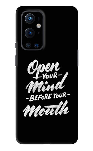 Open Your Mind Before Your Mouth OnePlus 9 Pro Back Skin Wrap