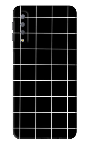 White Grid Samsung Galaxy A7 2018 Back Skin Wrap