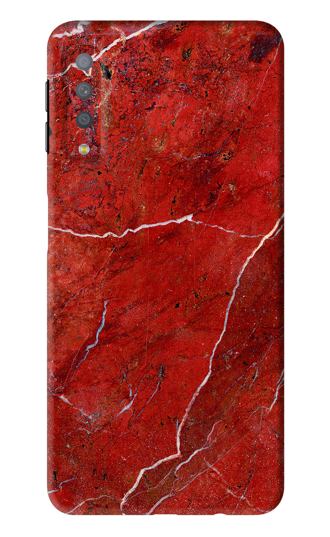 Red Marble Design Samsung Galaxy A7 2018 Back Skin Wrap