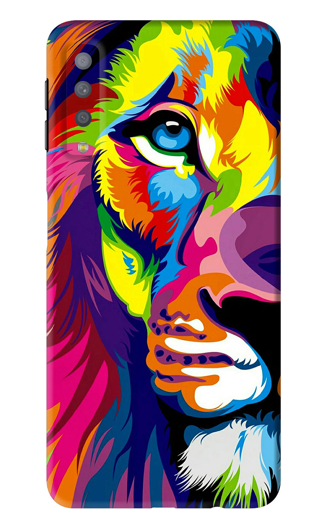 Lion Half Face Samsung Galaxy A7 2018 Back Skin Wrap