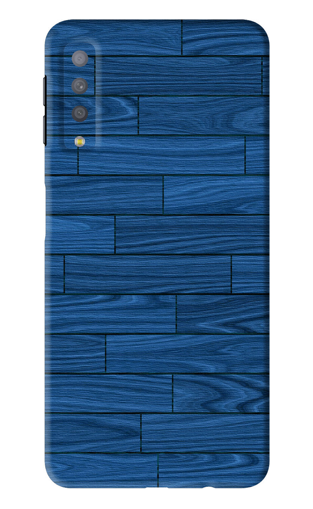 Blue Wooden Texture Samsung Galaxy A7 2018 Back Skin Wrap