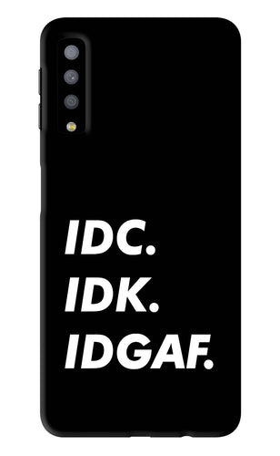 Idc Idk Idgaf Samsung Galaxy A7 2018 Back Skin Wrap