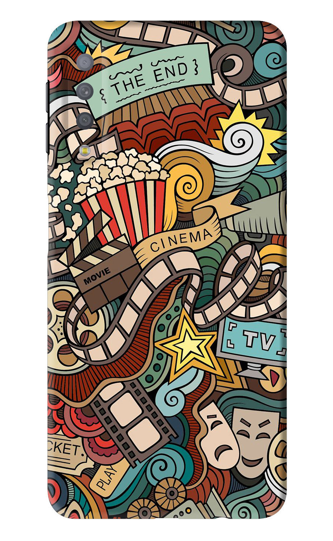 Cinema Abstract Samsung Galaxy A7 2018 Back Skin Wrap