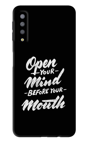 Open Your Mind Before Your Mouth Samsung Galaxy A7 2018 Back Skin Wrap