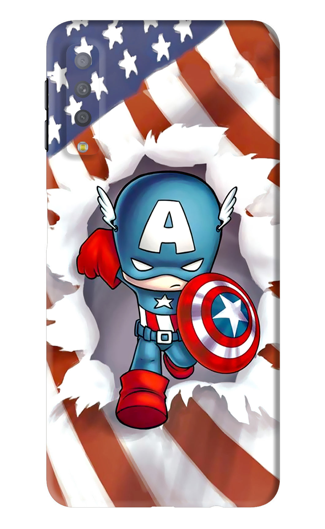 Captain America Samsung Galaxy A7 2018 Back Skin Wrap