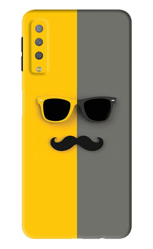 Sunglasses with Mustache Samsung Galaxy A7 2018 Back Skin Wrap