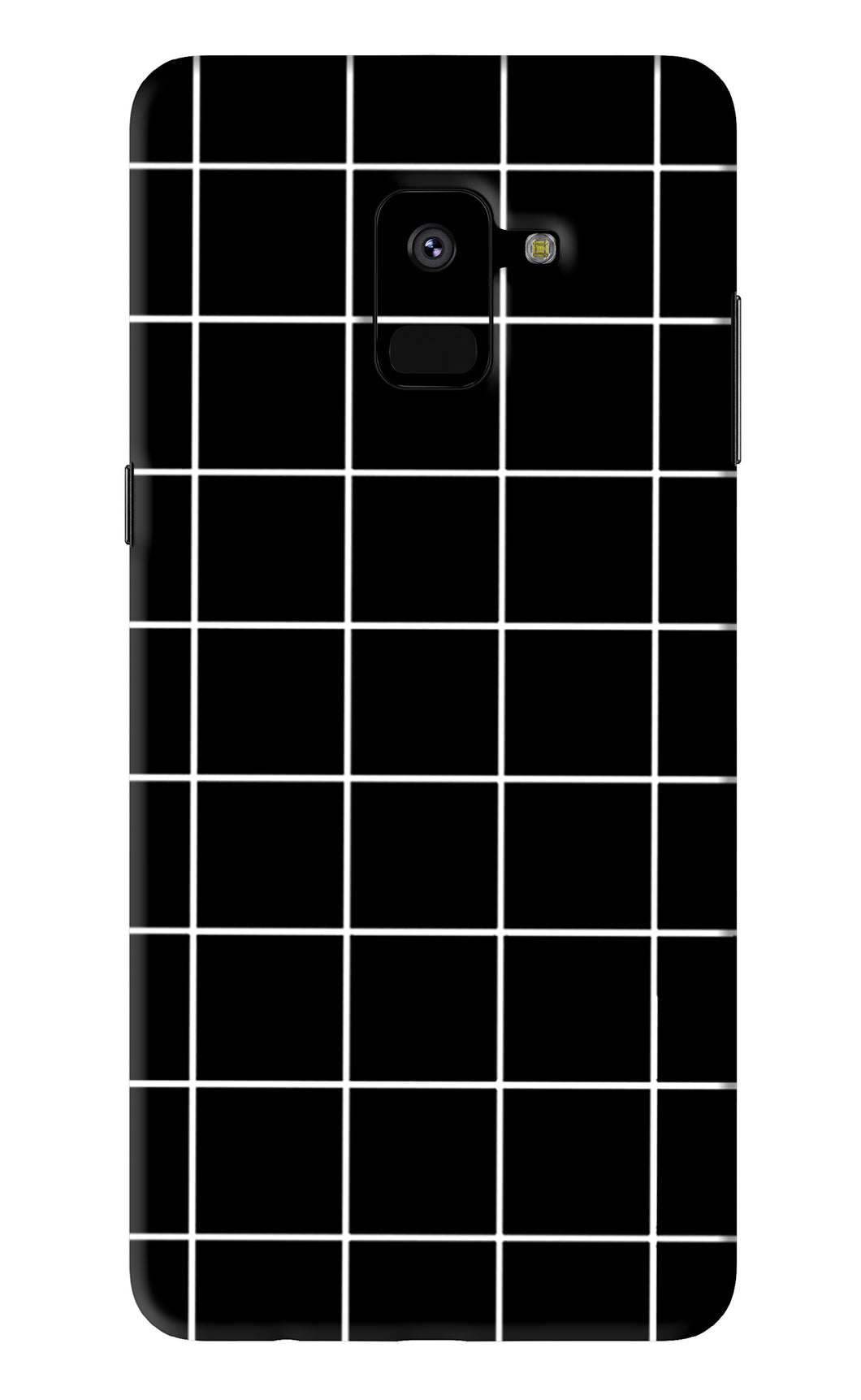 White Grid Samsung Galaxy A8 2018 Back Skin Wrap