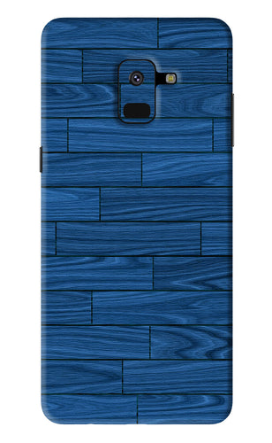 Blue Wooden Texture Samsung Galaxy A8 2018 Back Skin Wrap