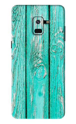 Blue Wood Samsung Galaxy A8 2018 Back Skin Wrap