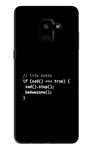 Life Motto Code Samsung Galaxy A8 2018 Back Skin Wrap