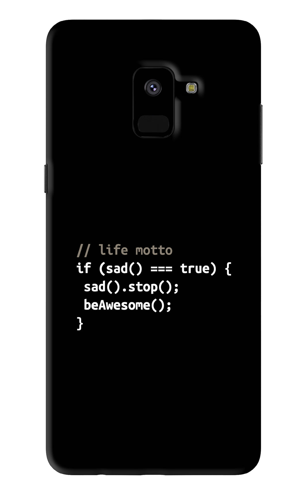 Life Motto Code Samsung Galaxy A8 2018 Back Skin Wrap
