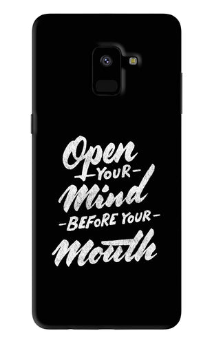 Open Your Mind Before Your Mouth Samsung Galaxy A8 2018 Back Skin Wrap
