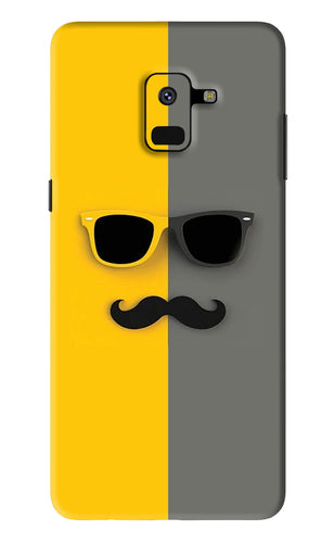 Sunglasses with Mustache Samsung Galaxy A8 2018 Back Skin Wrap