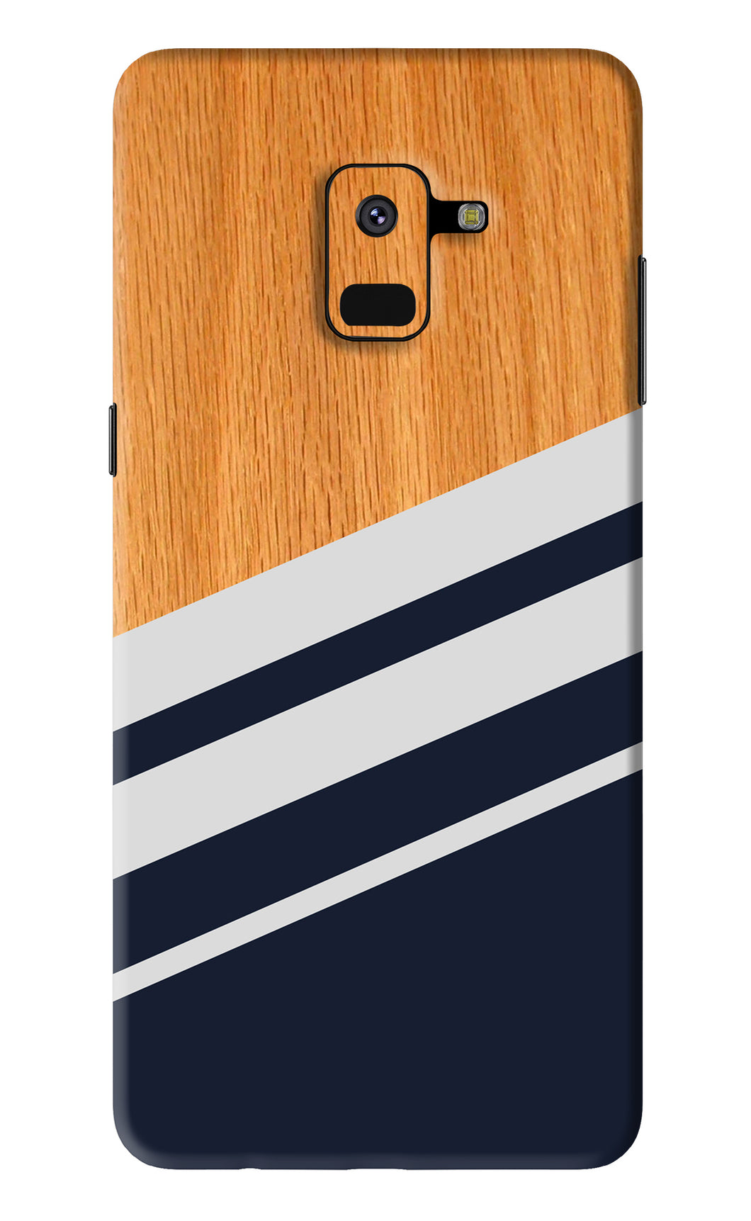 Black And White Wooden Samsung Galaxy A8 2018 Back Skin Wrap