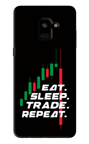 Eat Sleep Trade Repeat Samsung Galaxy A8 2018 Back Skin Wrap