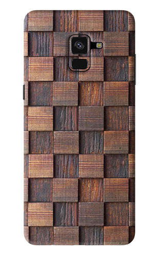 Wooden Cube Design Samsung Galaxy A8 Plus Back Skin Wrap