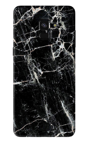 Black Marble Texture 1 Samsung Galaxy A8 Plus Back Skin Wrap