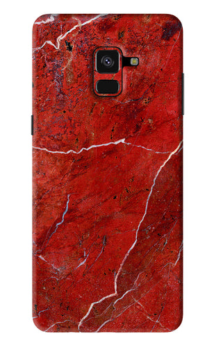 Red Marble Design Samsung Galaxy A8 Plus Back Skin Wrap