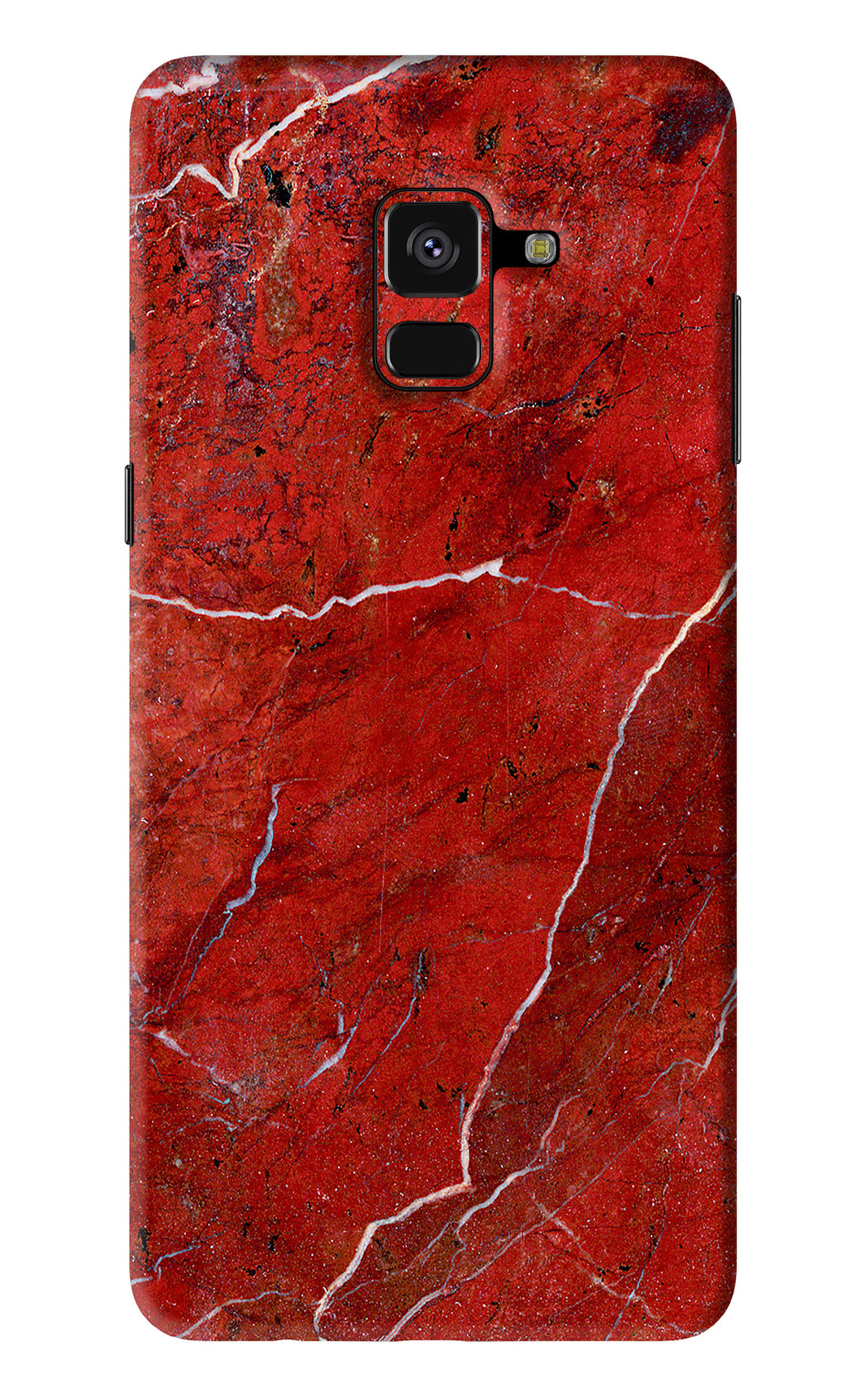 Red Marble Design Samsung Galaxy A8 Plus Back Skin Wrap