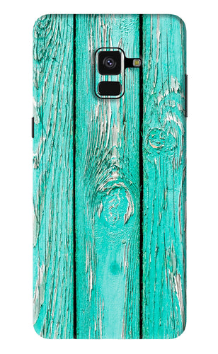 Blue Wood Samsung Galaxy A8 Plus Back Skin Wrap