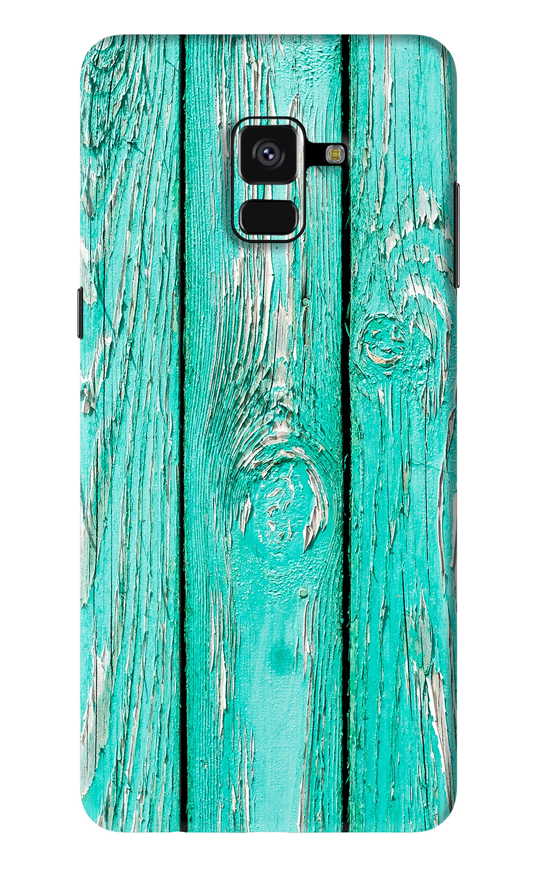 Blue Wood Samsung Galaxy A8 Plus Back Skin Wrap