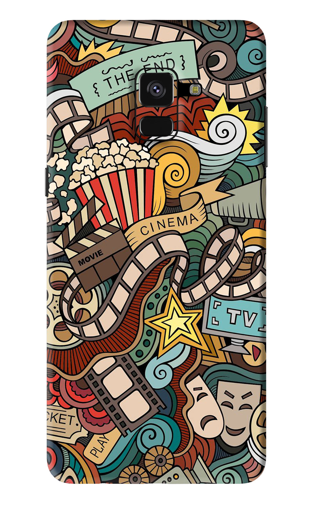 Cinema Abstract Samsung Galaxy A8 Plus Back Skin Wrap
