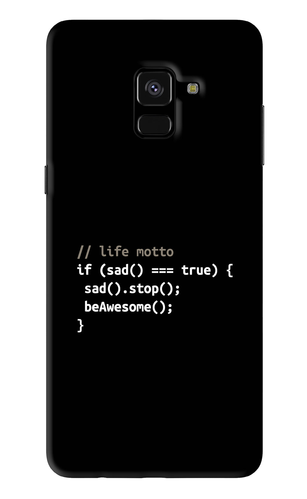 Life Motto Code Samsung Galaxy A8 Plus Back Skin Wrap