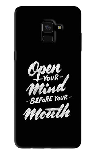 Open Your Mind Before Your Mouth Samsung Galaxy A8 Plus Back Skin Wrap