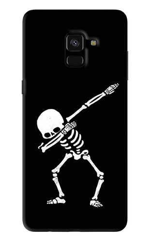 Dabbing Skeleton Art Samsung Galaxy A8 Plus Back Skin Wrap
