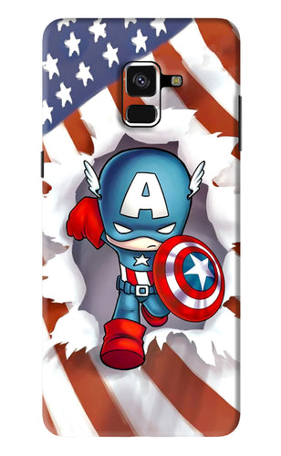 Captain America Samsung Galaxy A8 Plus Back Skin Wrap