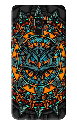 Angry Owl Art Samsung Galaxy A8 Plus Back Skin Wrap