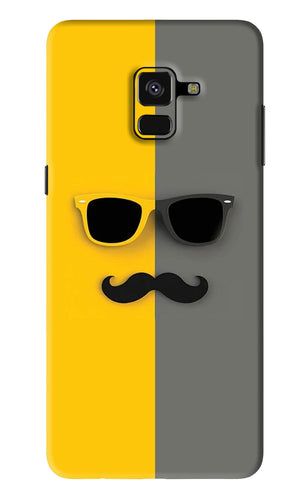 Sunglasses with Mustache Samsung Galaxy A8 Plus Back Skin Wrap