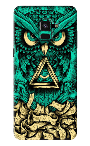 Green Owl Samsung Galaxy A8 Plus Back Skin Wrap