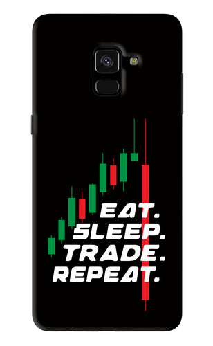 Eat Sleep Trade Repeat Samsung Galaxy A8 Plus Back Skin Wrap