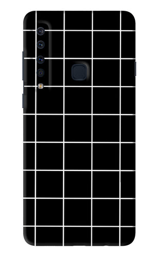 White Grid Samsung Galaxy A9 Back Skin Wrap