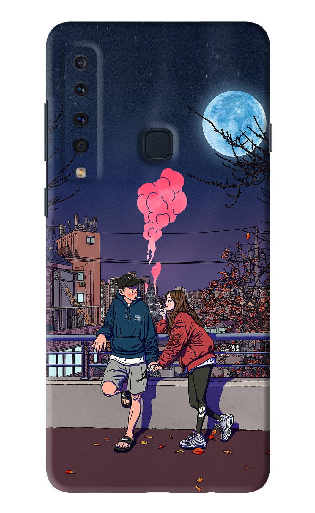 Chilling Couple Samsung Galaxy A9 Back Skin Wrap